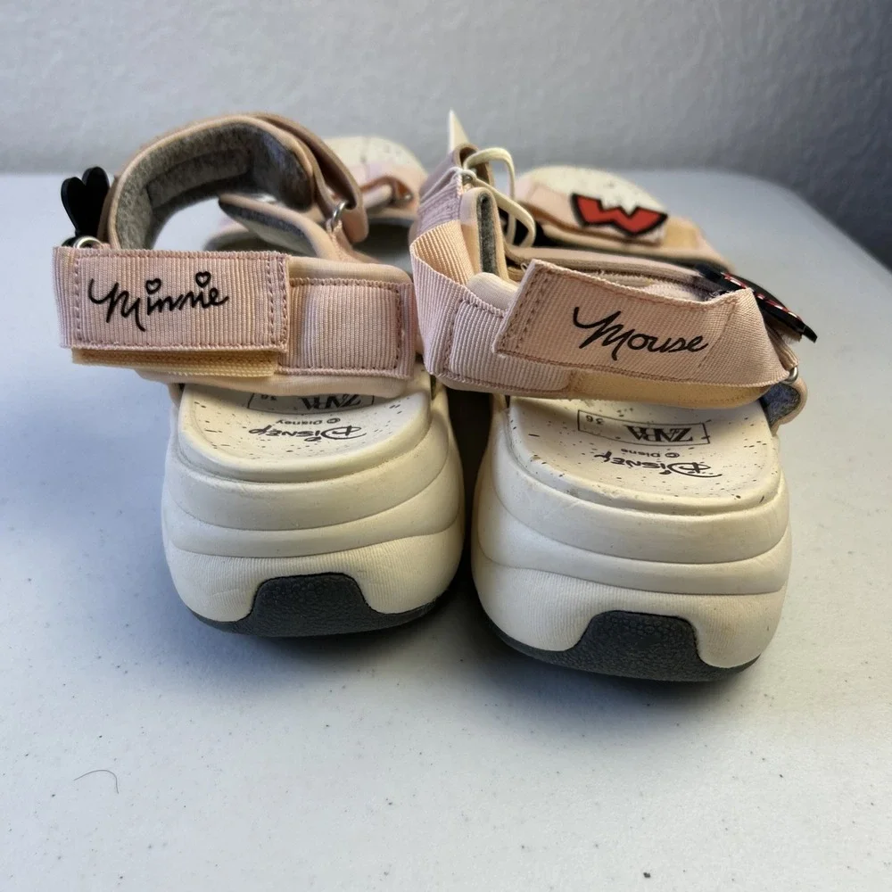 NWT Disney‎ Zara I Pink Minnie Mouse Sandals I Size 36 US 4 Character